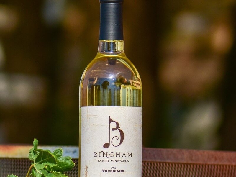 Bingham Family Vineyards Trebbiano Bottle