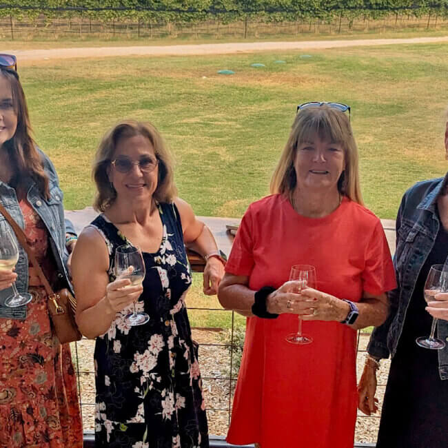 Wine tasting at a Fredericksburg vineyard